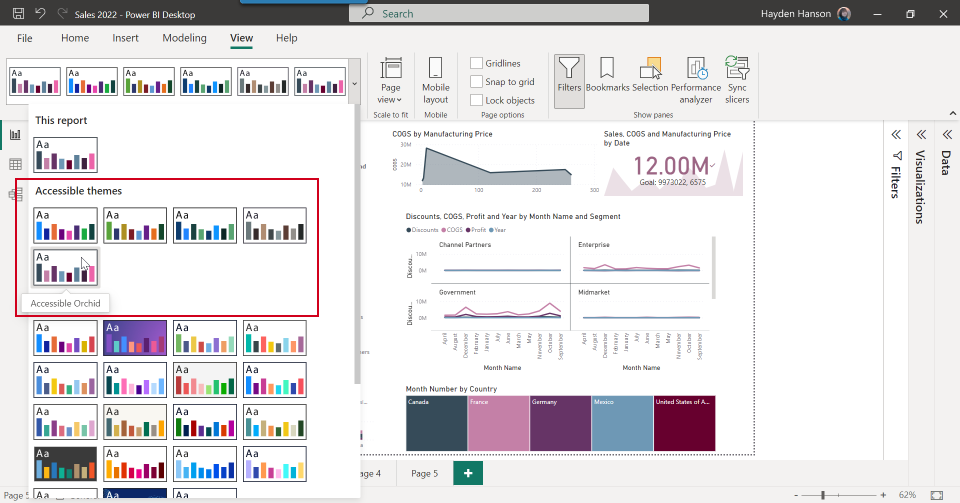 Power BI: Acessibilidade com paletas de cores especiais - DataEX