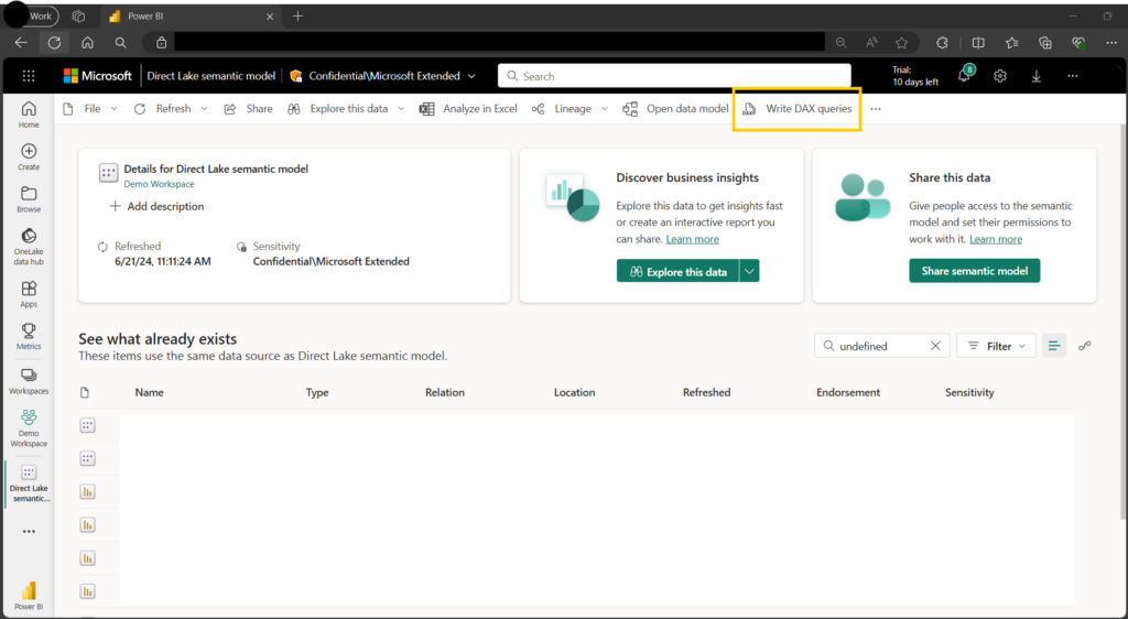 Deep Dive na visualização de consulta DAX para web - DataEX