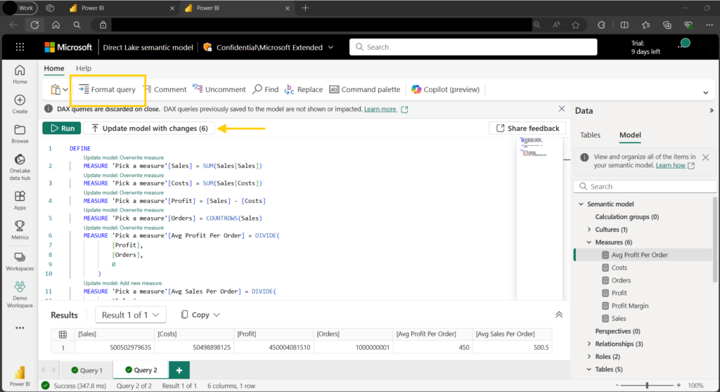 Deep Dive na visualização de consulta DAX para web - DataEX